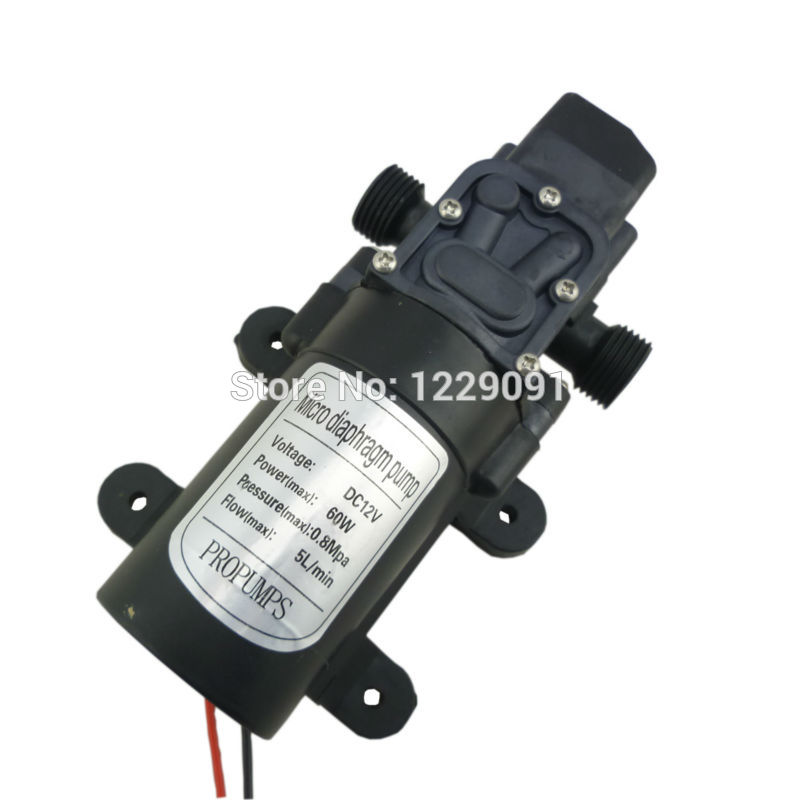 12v 24v dc water pump high pressure self priming diaphragm pump automatic pressure switch small 12 v water pump 60W 5L/min