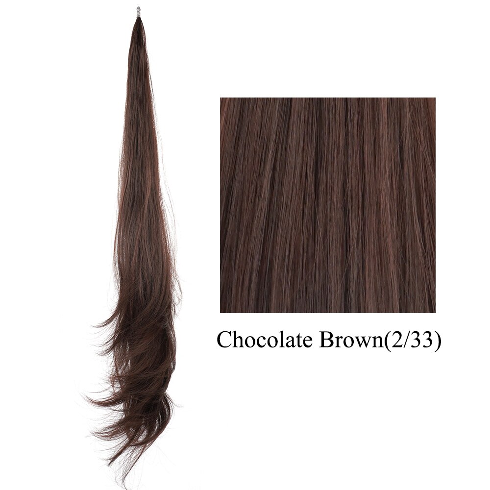 Soowee Lange geschichtete Pferdeschwanz-Kunsthaarverlängerung, blonder Pferdeschwanz, flexibles Haar, Pferdeschwanz-Haarteile: T27/30/4
