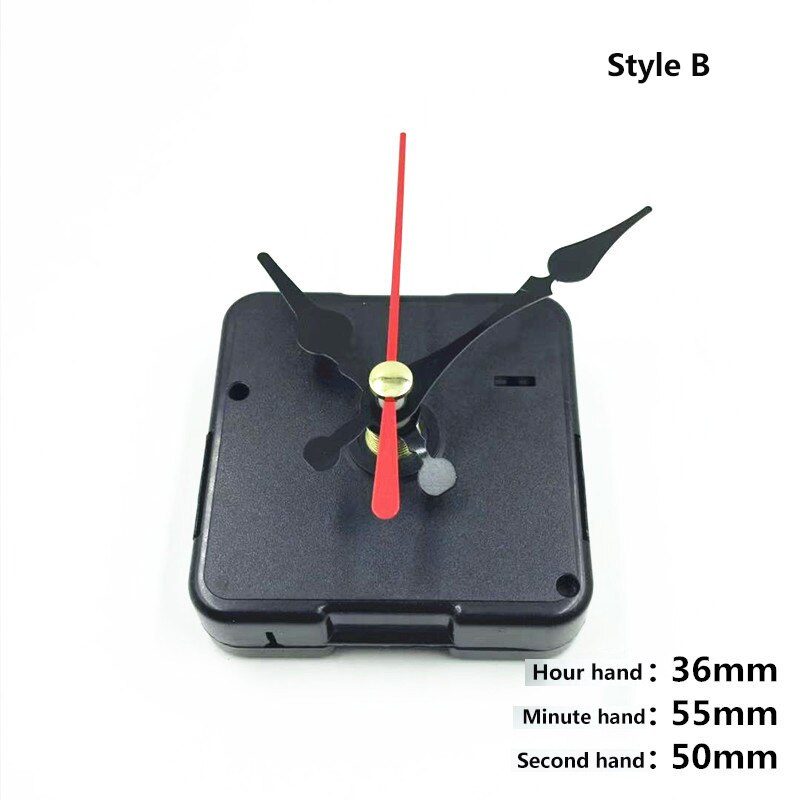 1 Set Wall Clock Mechanism Clockwork Practical Quartz Wall Clock Movement Repair Parts Replacement Include Hands: Style B