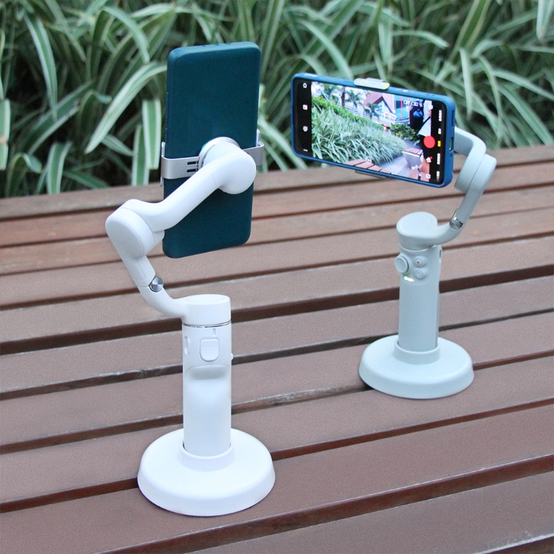 Dz75 handy gimbal desktop fixed support base stabilizer accessory compatible with mobile 5 om 5- white/grey