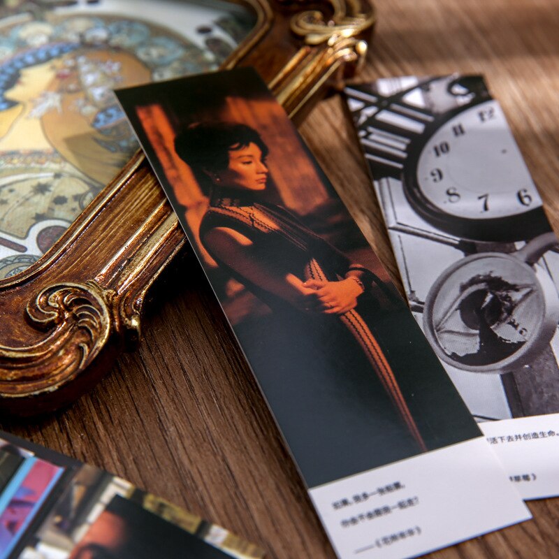 30 Pieces/Set Warm Series Paper Bookmarks DIY Basic Decoration Book Reading Bookmark Student School Office Stationery