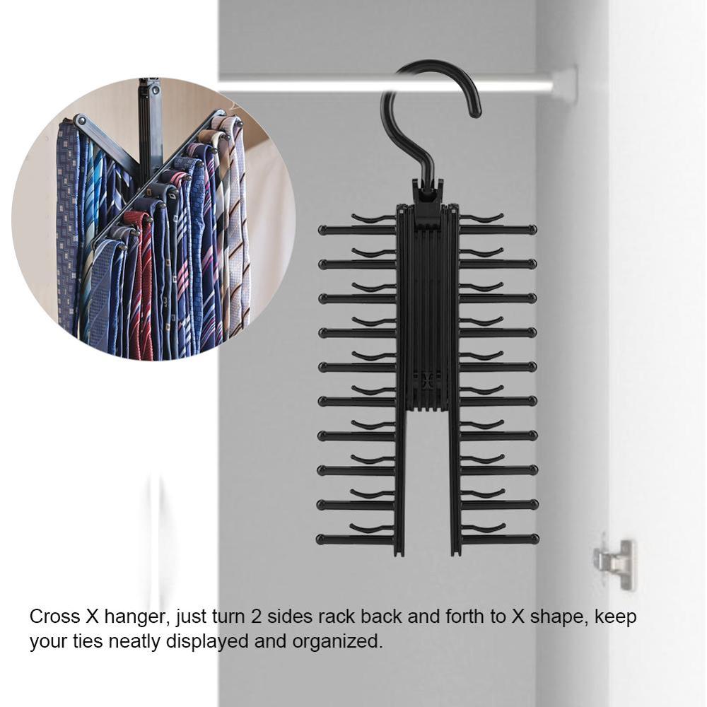 Colgador de corbata ajustable, estante giratorio de almacenamiento para corbata, cinturón, bufanda, corbatas, organizador multifuncional