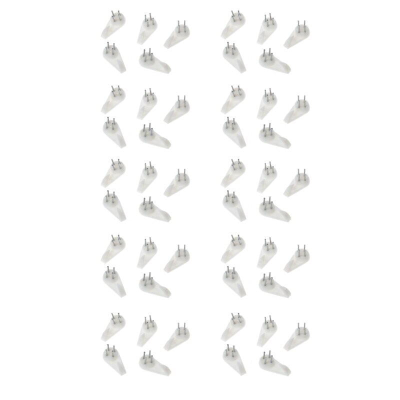 50 Pcs Plastic Invisible Traceless Wall Mount Photo Picture Frame Nail Hook Hanger