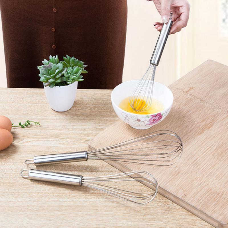 Stainless Steel Manual Whisk Nonstick Easy To Clean Handle Wire Whisk Home Kitchen Baking Cooking Tools 8/10/12 Inches