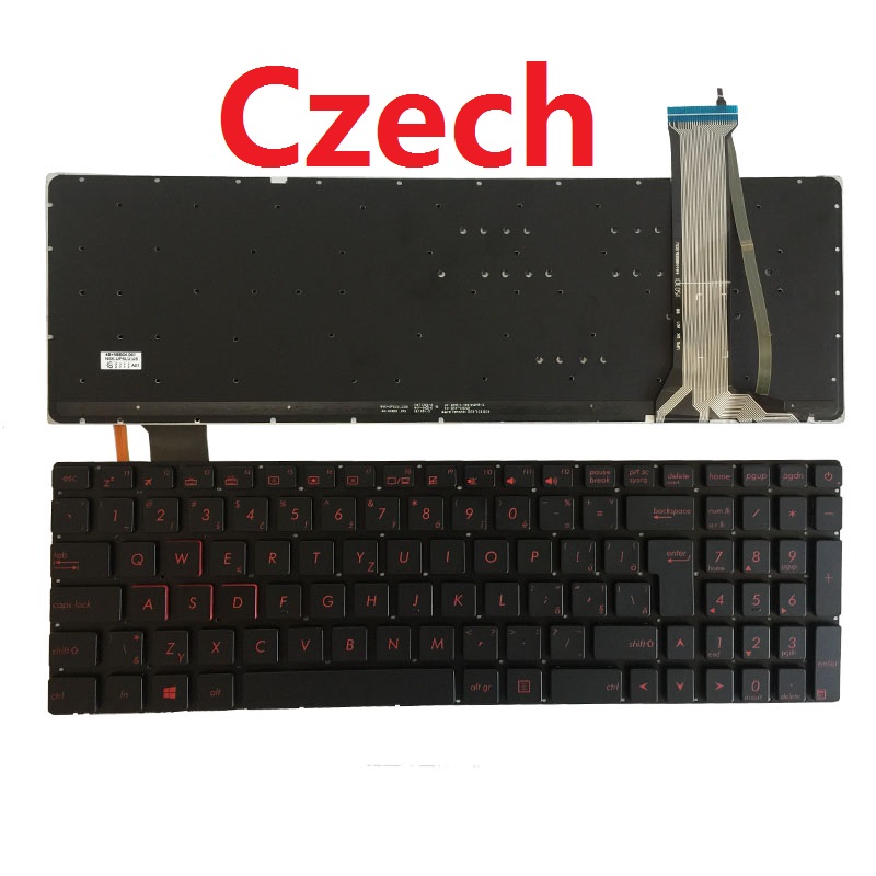 US/Latin/Hungarian/French/Czech/keyboard FOR ASUS GL551 GL551J GL551JK GL551JM GL551JW GL551JX N552 N552VX N552VW N552V: Czech