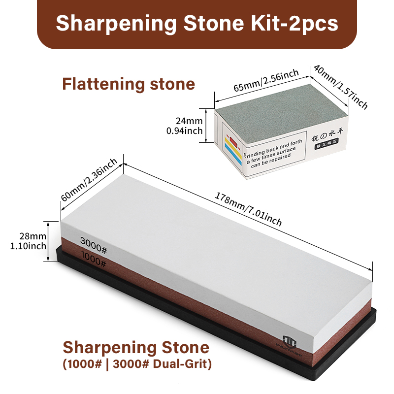 WUTA Knife Sharpener Whetstone Sharpening Stones White Corundum 1000/3000 Grit Water Grinding Stone Leather Tools: Sharpening Stone Kit