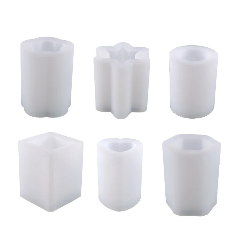 Caja de almacenamiento de portalápices, moldes de silicona para arcilla, florero, hormigón, cemento, Molde de resina, vela de aromaterapia, molde para taza