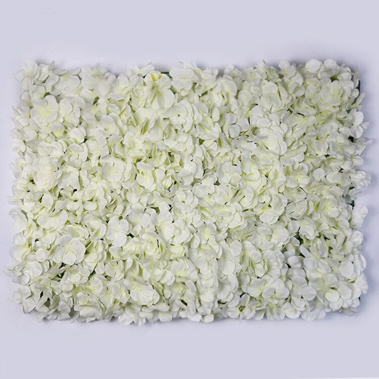 60 x 40cm diy bryllupsdekoration hortensier blomst væg vej bly t scene foto dekoration baggrund fleur artificiel: Hvid