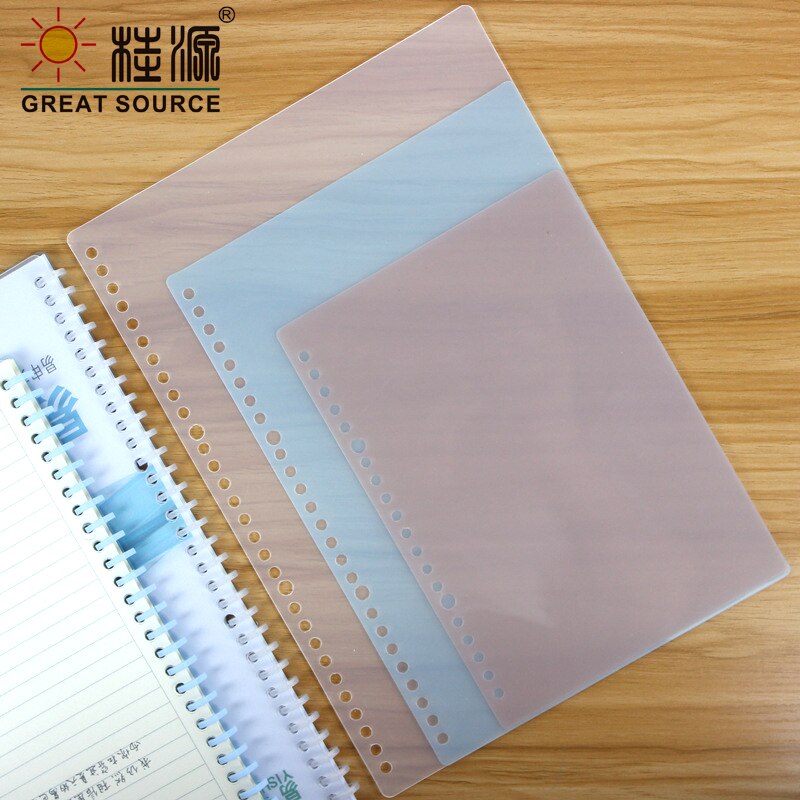 B5 tidsskrift dækning pp farve låg 26 huller bindemiddel ring notebook cover shool kontor fil covercover  (8 stk)