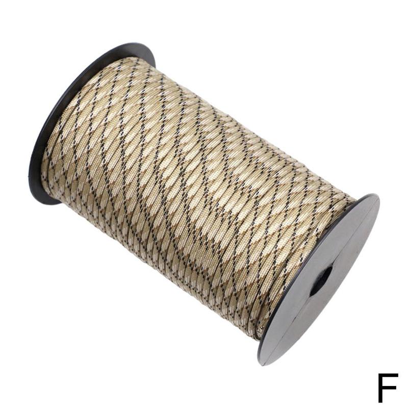 100M 9 Stand Cores Paracord Voor Survival Parachute Cord Lanyard Camping Klimmen Camping Touw Wandelen Waslijn G7K3: F