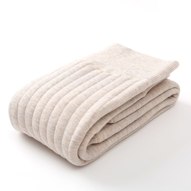 Leggings chauds d'hiver pour filles | Pantalons épais pour enfants, pantalons en velours de coton, taille élastique pour garçons,: White / S   90cm to 110cm