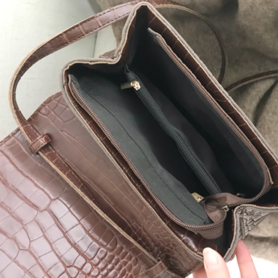 Décontracté Alligator sacs à main femmes Crocodile modèle sacs de messager femmes en cuir PU épaule sac à bandoulière femme sac à main offre spéciale