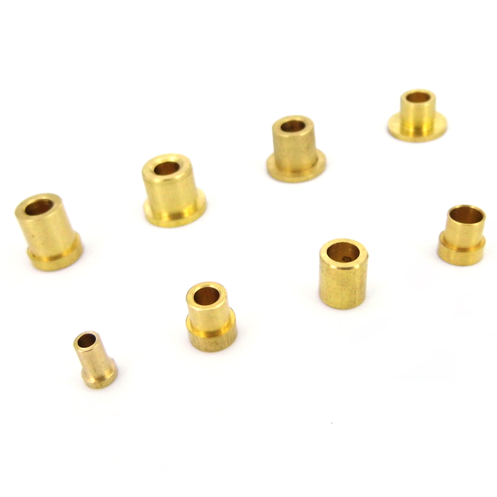 10 Uds. De cojinete de manguito de eje de casquillo de brida de eje de buje de latón para eje de 2mm, 3mm, 4mm y 5mm para barco RC, piezas de repuesto marinas DIY