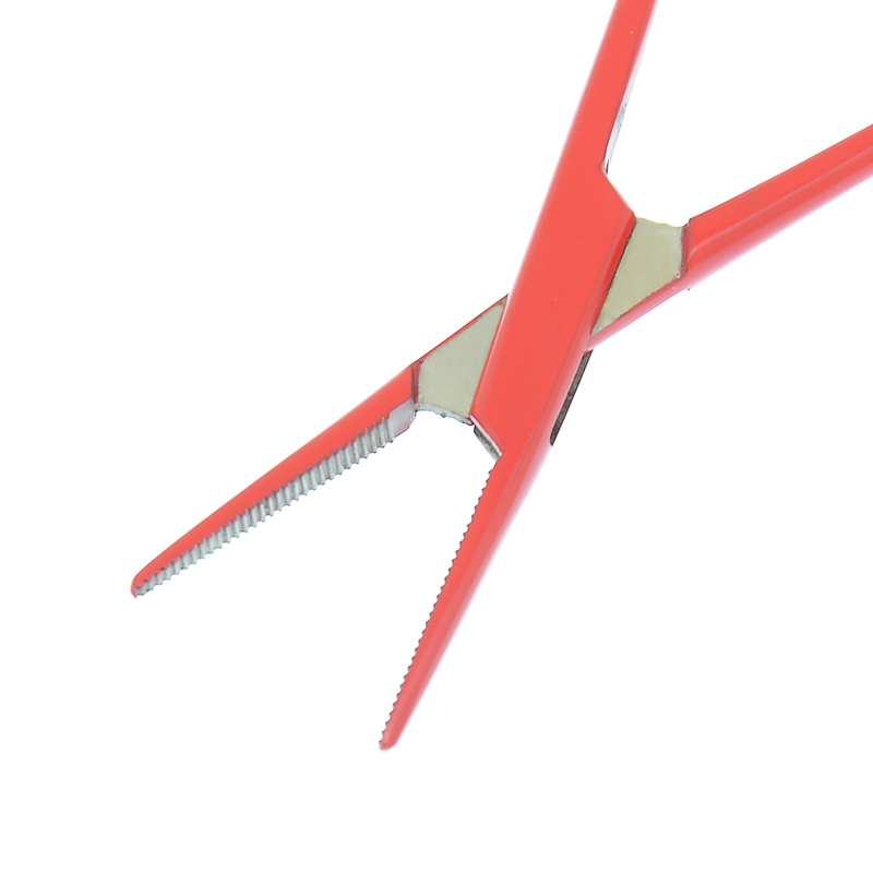 12.5cm Hand Tool Hemostatic Forceps Pet Hair Clamp Fishing Locking Pliers Epilation Tools Straight Curved Tip Pet Forceps D0001A