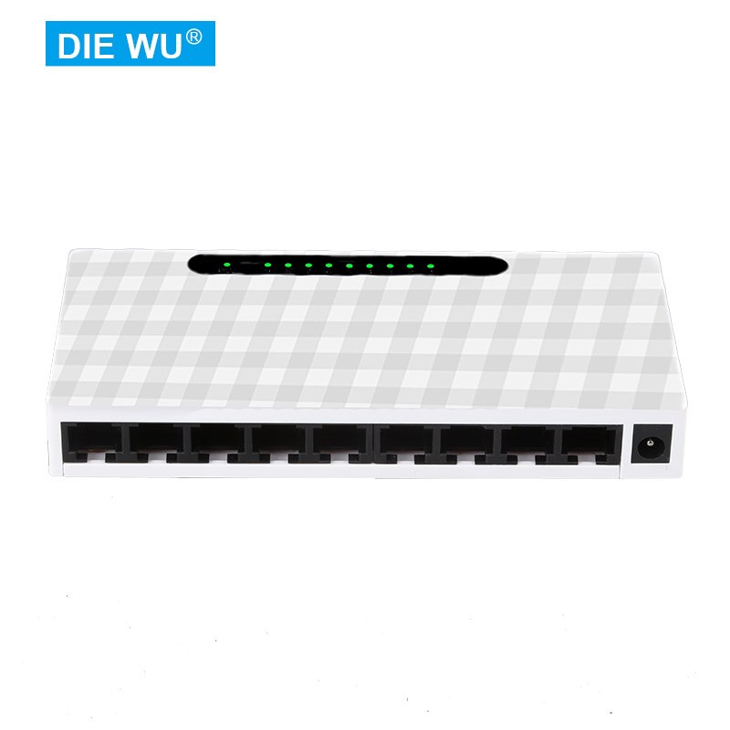 TXE091 9-Port 10/100M Ijzer/Plastic Shell Ethernet Network Switch/Ethernet Splitter/Plug & Play/Verkeer Optimalisatie/Unmanaged