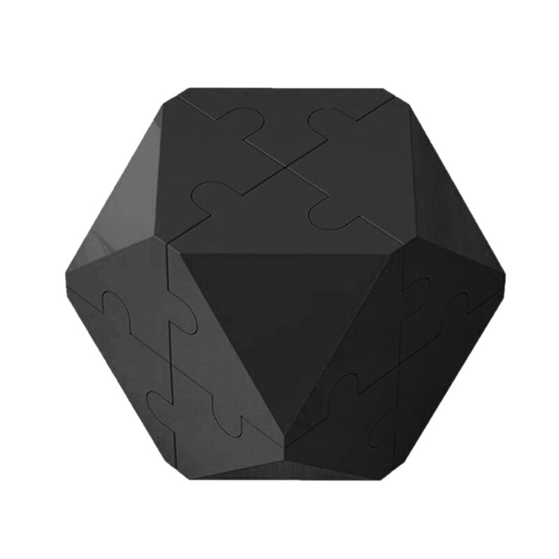 Three-dimensional Irregular Shape Magic Cube Children Puzzle Building Block Decompression Early Education Toy Kids Christmas Bir: Black