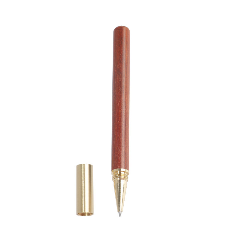 Wooden Retractable Roller Ball Pens Smooth Writing Signature Executive Business Ball Point 0.5mm Handcrafted Vintage Pen: Light Grey