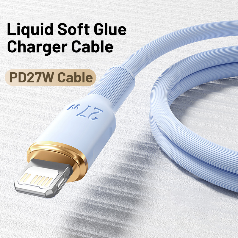 27w pd usb Ladung flüssigkeit silikon kabel für Apfel iphone 14 13 12 11 Profi max schnell ladegerät x xr 7 8 Plus typ c kabel
