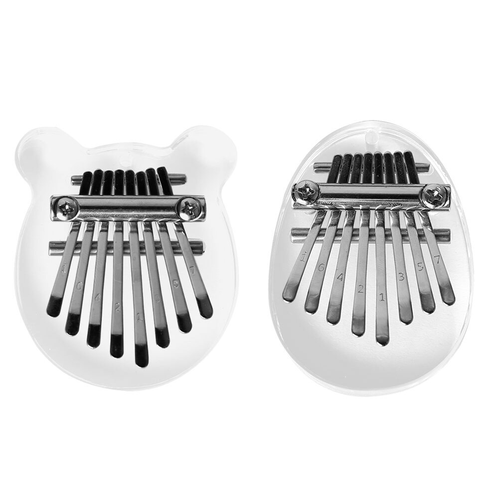 Instrumento Musical de africano Sanza Mbira, cristal claro, 8 teclas, Kalimba, Pulgar acrílico, Piano con escala