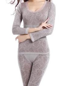 2022 Autumn Modal Home Sleepwear Girdle Body-fitting Seamless Bodywear Thermal Underwear Women&#39;s Suit: Khaki