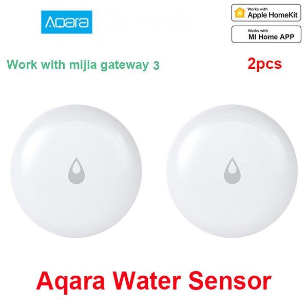 Xiaomi Mijia passerelle 3 multi Smart Home Hub commande vocale travail avec ZigBee WIFI Bluetooth maille porte corps capteur d'humidité: 2XAqara Water Sensor