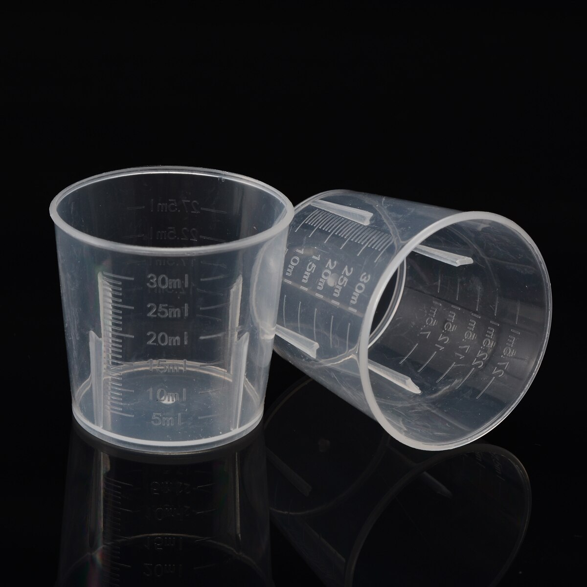 10pcs 30ML Plastic Clear Measuring Cups Medicine Measure Cups Cup with Graduated Kitchen Tool Supplies