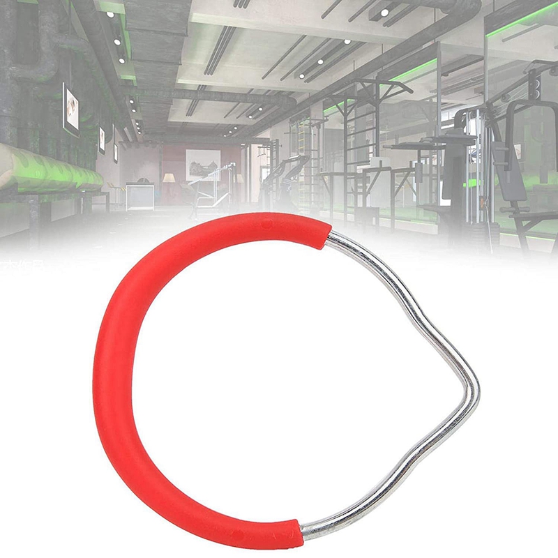 Fitness Apparatuur Verstelbare Touw Lengte Ijzer Pull Up Ring, Kids Pull Up Ring, voor Gym In Sportstadions Rood Fitness Ring