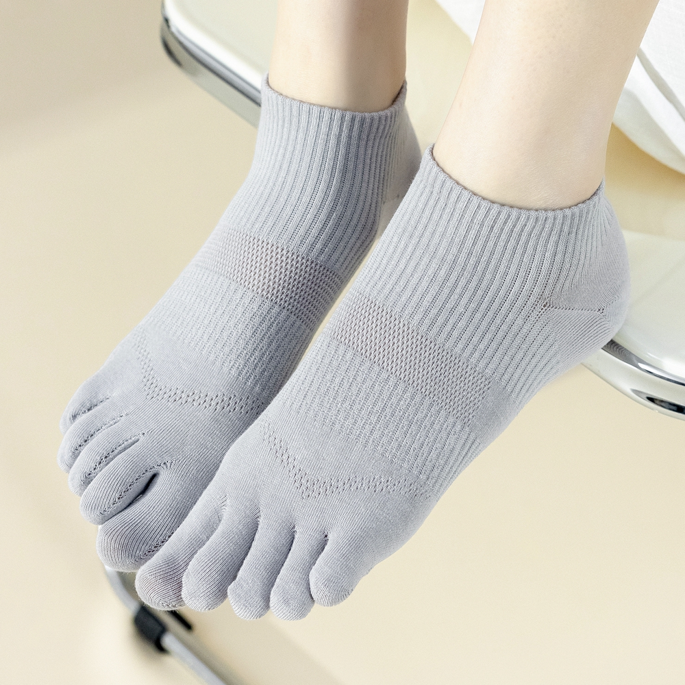5 Paar Katoenen Teensokken Dames - Lage Sokken met Losse Tenen - Anti-slip Mesh Zomersokken