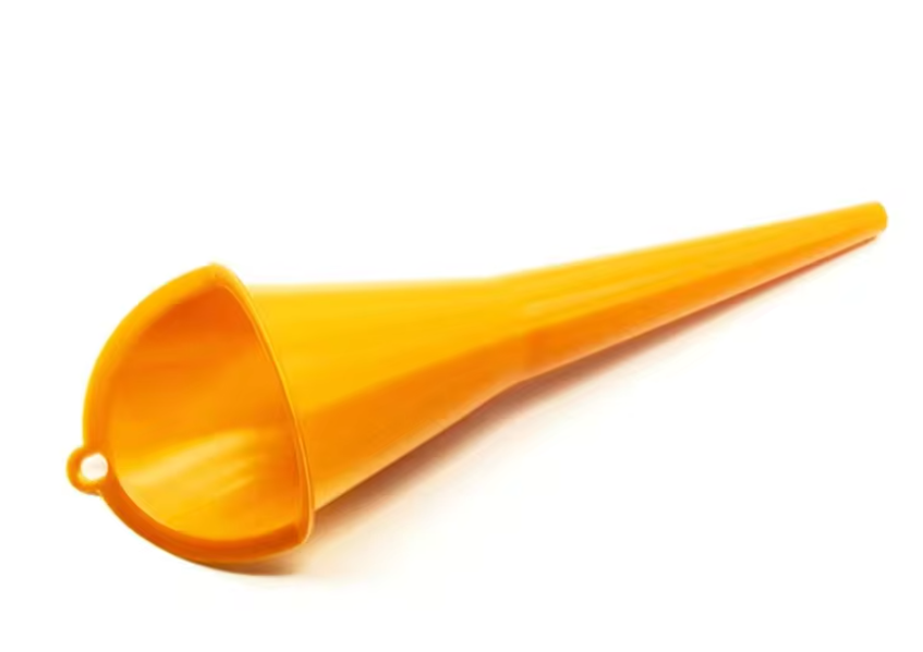 Funil de haste longa para carro, ferramentas de enchimento de combustível de óleo de gasolina, funil de óleo de plástico anti-respingo, ferramentas de reabastecimento de motocicleta, acessórios automotivos: orange