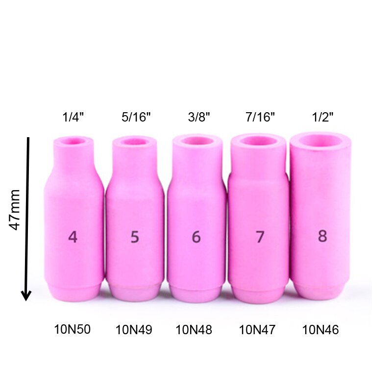 TIG Weld Accessories Welding Spare Parts Ceramic Nozzle For WP17 WP18 WP26