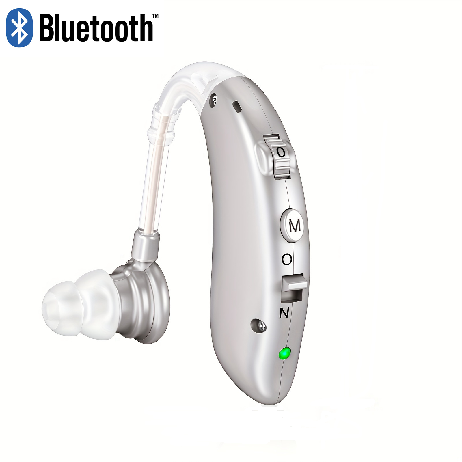 Rechargeable Digital Hearing Aid Adjustable Tone Best Sound Amplifier Portable Deaf Elderly BTE Hearing Aid: FireBrick