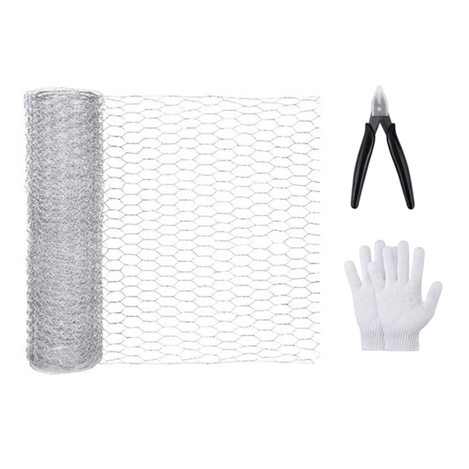Rete metallica esagonale zincata leggera e abbastanza resistente per uso domestico per progetti artigianali rete da recinzione per conigli: Silver 0.4 x 5m