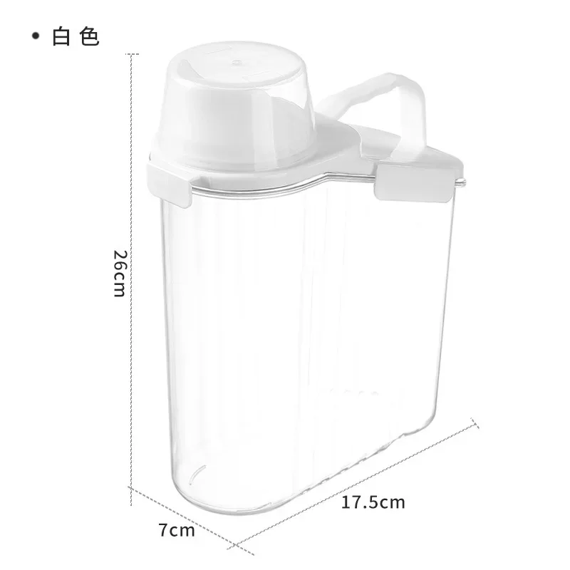 Grandes tasses doseuses à bec verseur pour céréales, stockage compact des aliments secs, transparent, laqué fl.oz, 1,5 l: MULTI