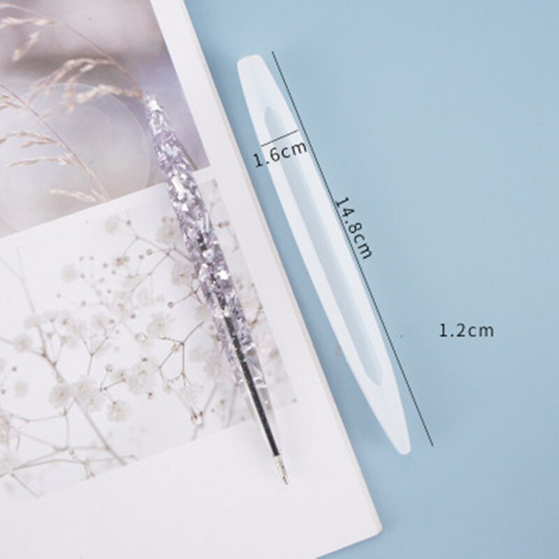 Resin pen mold expoxy pen refills silicium forme til resin art pen holder mold epoxy diy crafts resin casting forme: En -2 form
