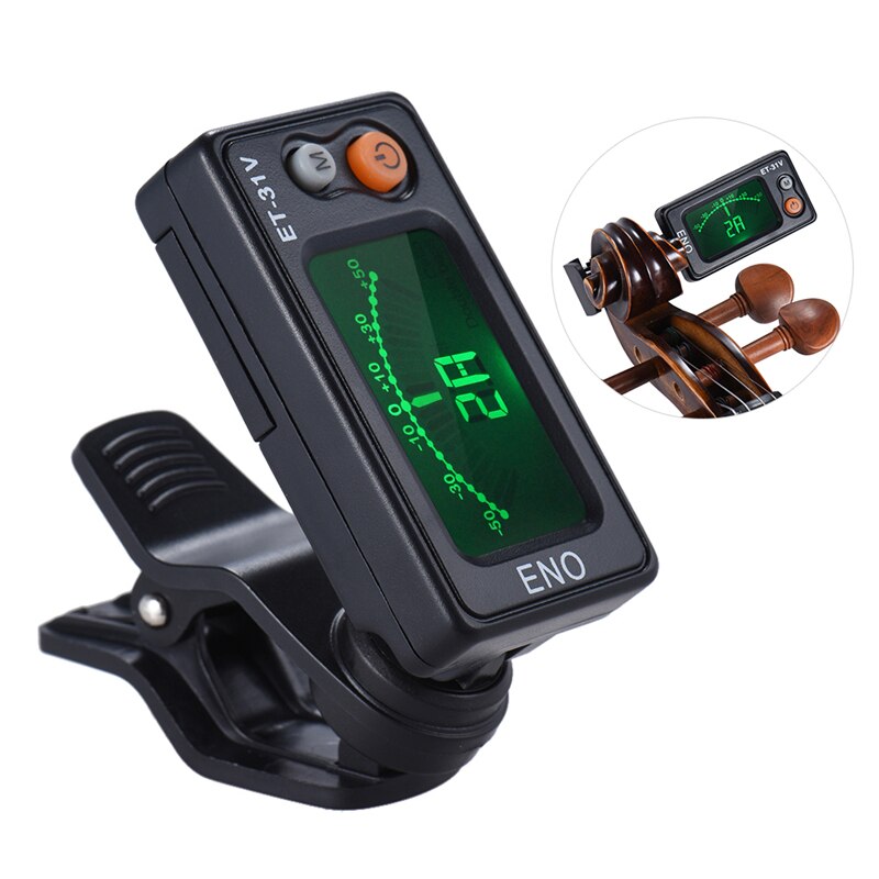 ET-31V Multifunction Clip-On Tuner Violin Viola Multifunction Bass Violin with Lcd Display