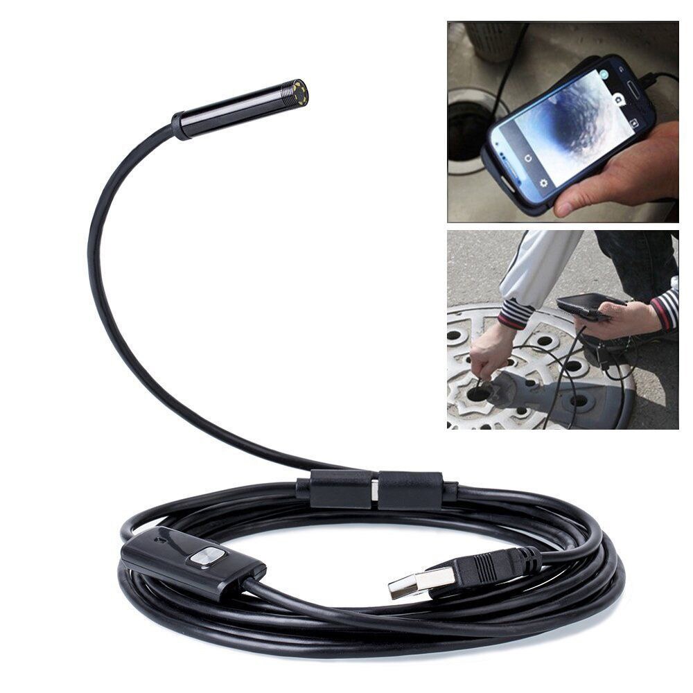 Sewer Drain Pipe Endoscope Inspection Camera Plumbing Waterproof Drain Endoscope USB Latest Useful Durable
