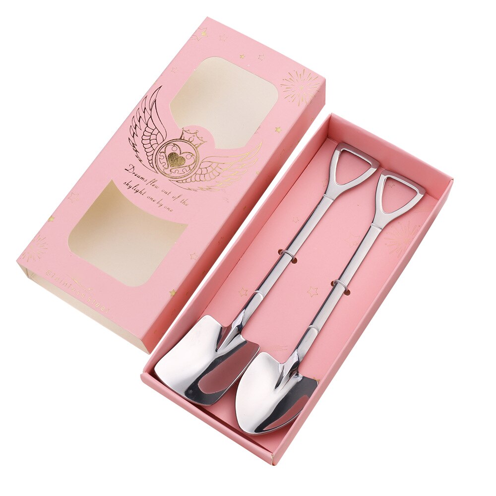 6 kinds of shovel coffee spoon golden spoon stainless steel spade spoon watermelon spoon dessert spoon ice cream spoon