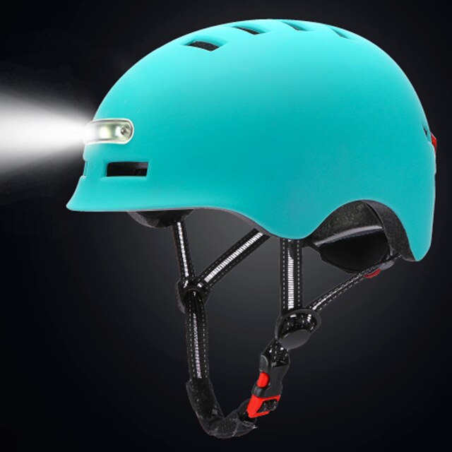 Capacete de bicicleta inteligente com 3 tipos de luzes de advertência, capacete brilhante inteligente e seguro, confortável e leve: 04 / L