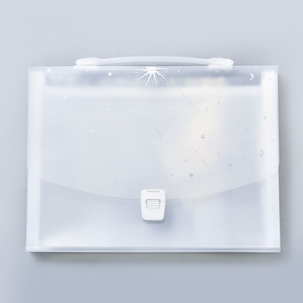 A4 Multi Layer High Capacity File Folder Transparent Portable Folder Organizer Storage Bag Catalog Simple Archive Folder: D