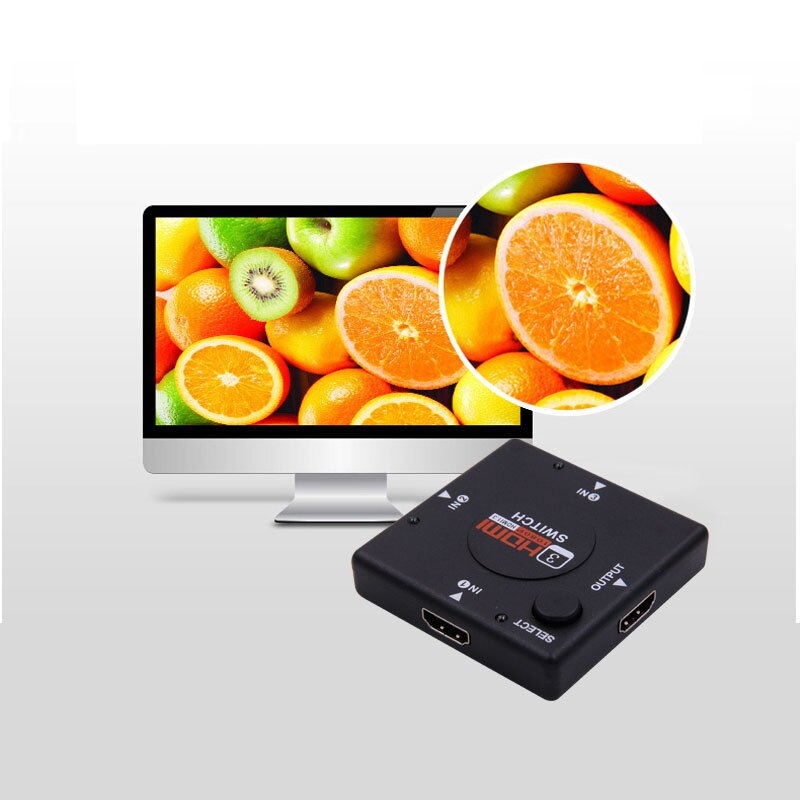 3 input 1 Output Mini 3 Port HDMI Switch Switcher Splitter Box Selector for HDTV 1080P Vedio HDMI KVM Switcher