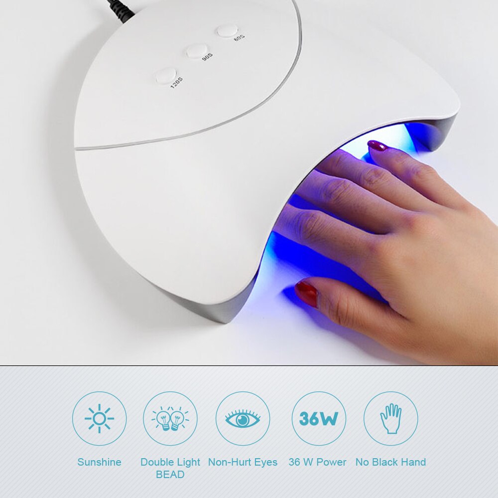 Komplet polygel neglesæt med 36w uv led lampe forlængelse gel sæt hårdt gelé builder gel nail art værktøjer til manicure