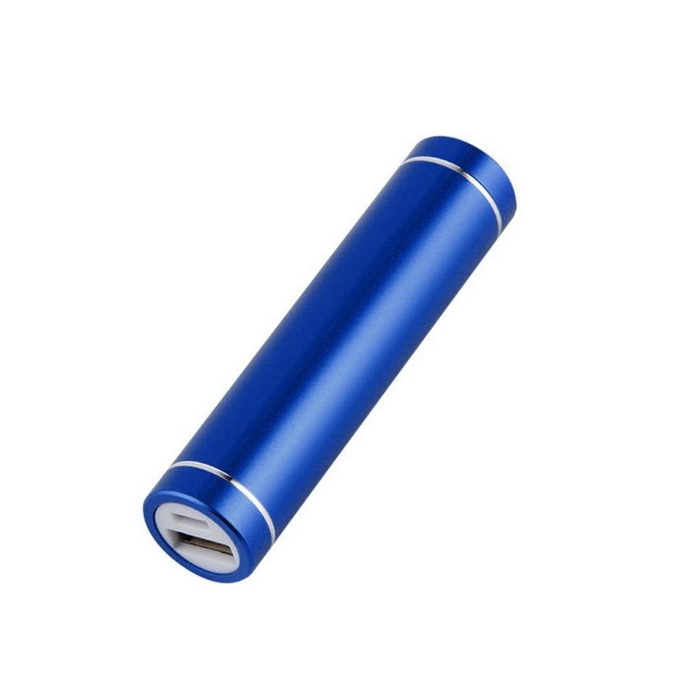 Bærbar multifarvet universal power bank usb 5v 1a mobil oplader 18650 powerbank box shell eksternt batteri: Blå