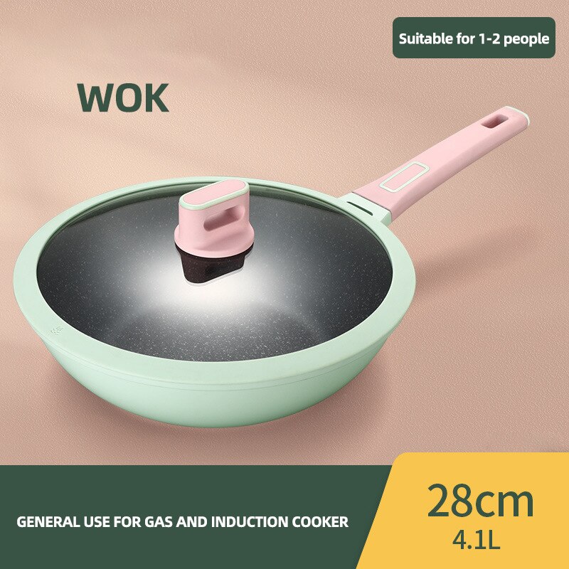 OAPE Stewpan Large Cooking Pots Utensils Non-Stick Cookware Saucepan For Kitchen Pan Cauldron Tajine Marmite Induction Heating: 28cm Wok