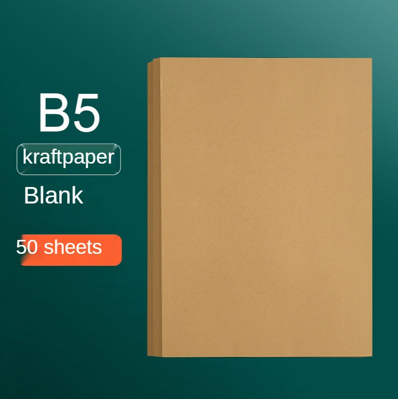 50 Vellen A4/B5/A5 Vintage Kraft Papier Schrijven Brief Briefpapier Romantische Note Craft Papier Schilderen Verpakking papier: E