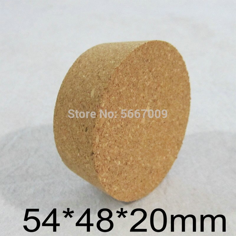 Tapón de corcho para botella de vino, frasco de vidrio sellado de madera para té de laboratorio de 54x48x20mm
