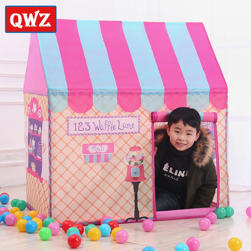 Qwz Kids Toys Tenten Kids Play Tent Jongen Meisje Prinses Kasteel Indoor Outdoor Kids Play House Bal Pit Pool Playhouse voor Kids