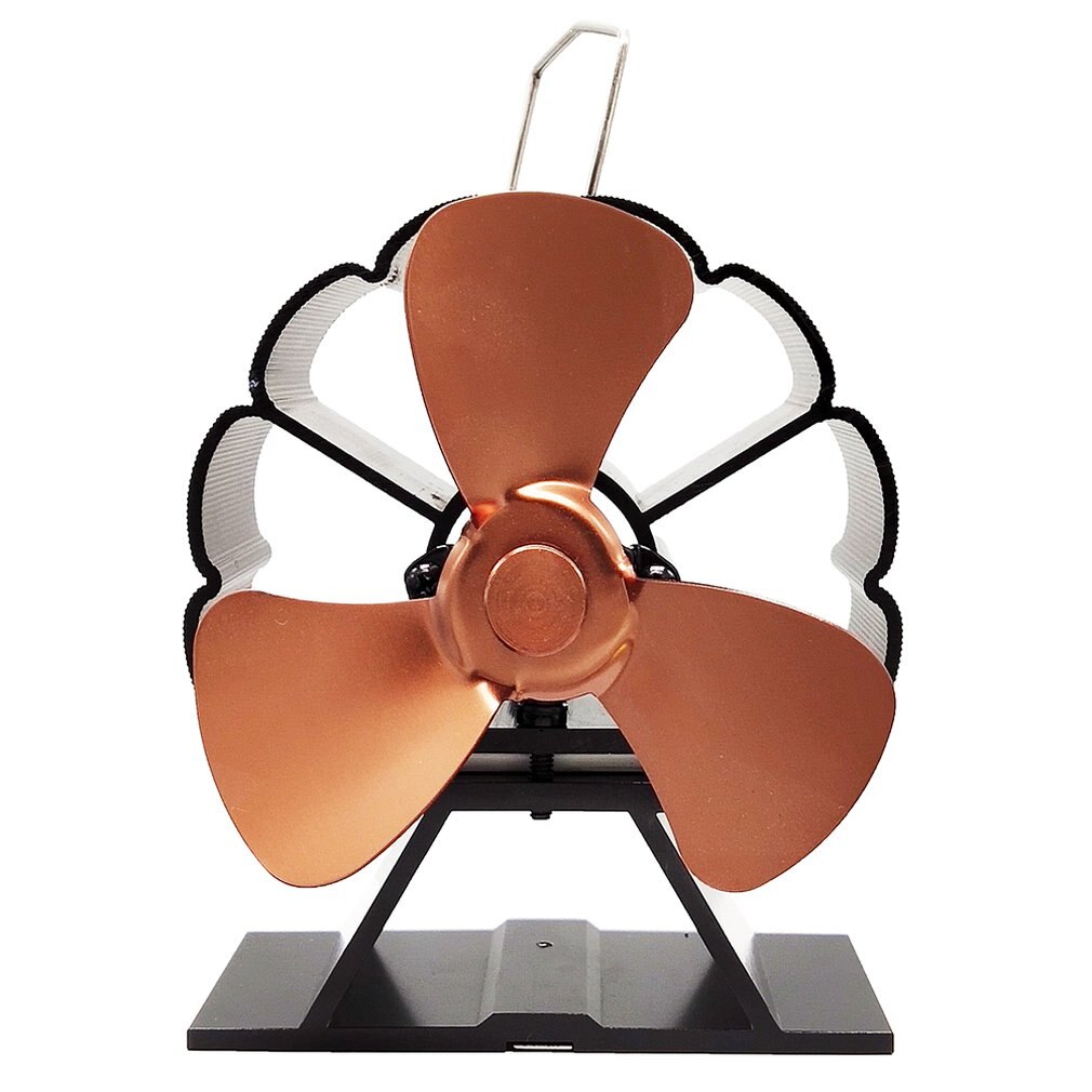 Poele impuissant ventilateur soufflant poele ventilateur poele a bois pour cheminee bruleur a bois ventilateur Eco alimenté ventilateur de cheminée ventilateur thermique: Bronze 3 Blades