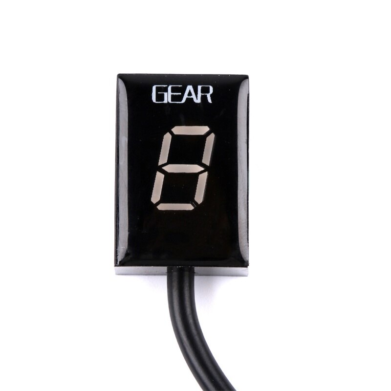 Speed Motorcycle Digital Display Motorcycle 1-6 Level Ecu Plug Mount Speed Gear Display Indicator Waterproof NC700S X NC750 CB40: white