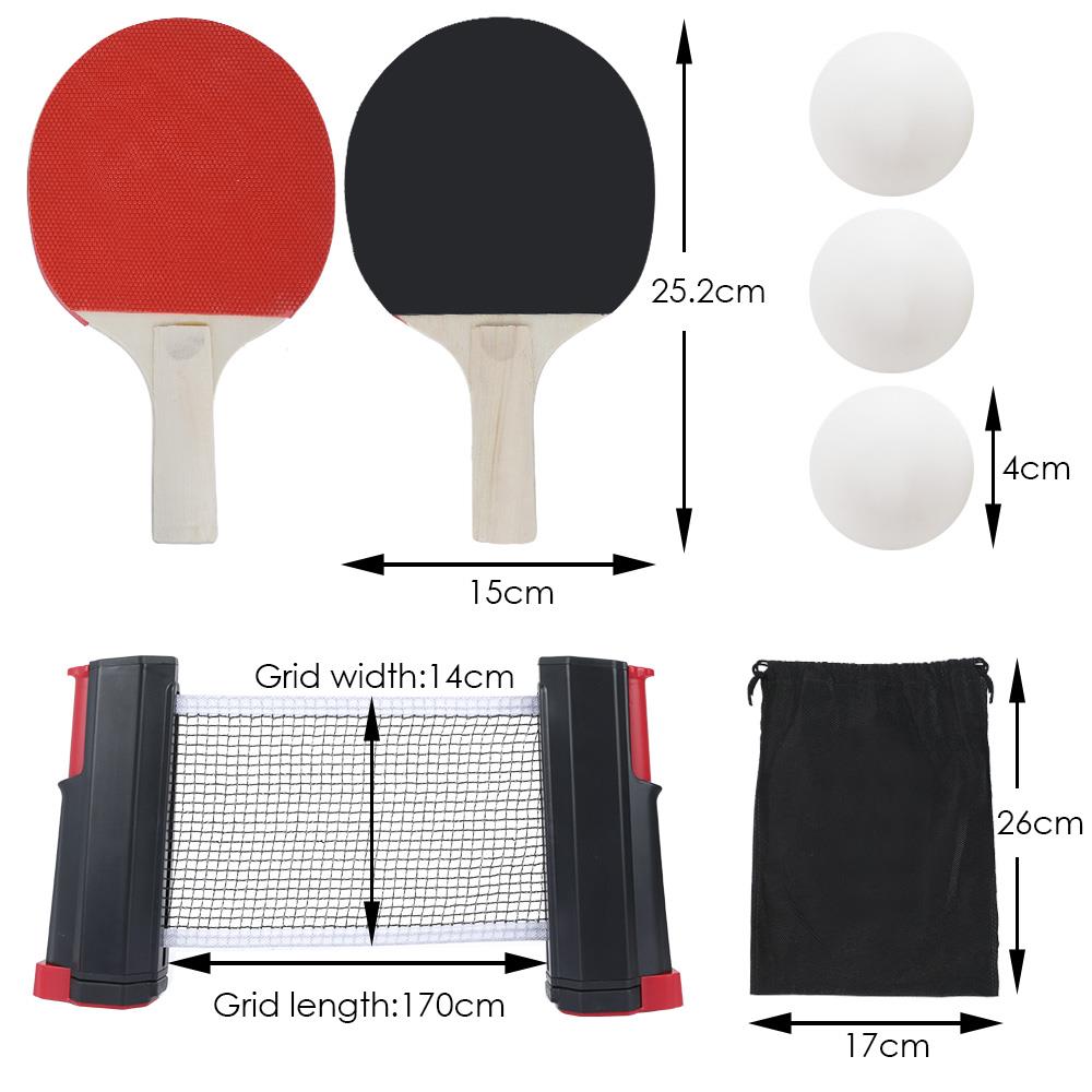 Tafeltennisset trainingsset racketblad mesh net bal hout tafeltennis pingpong student sportuitrusting