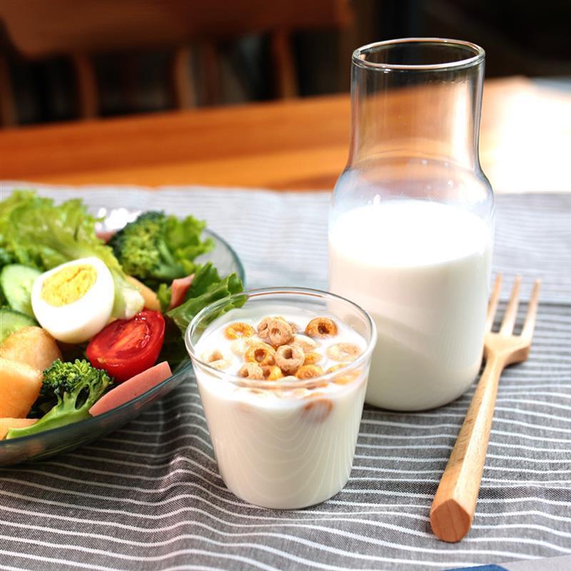 Jarra de cristal resistente al calor de estilo japonés para una persona, jarra de poca capacidad con juego de tazas, hervidor frío transparente, utensilios para beber